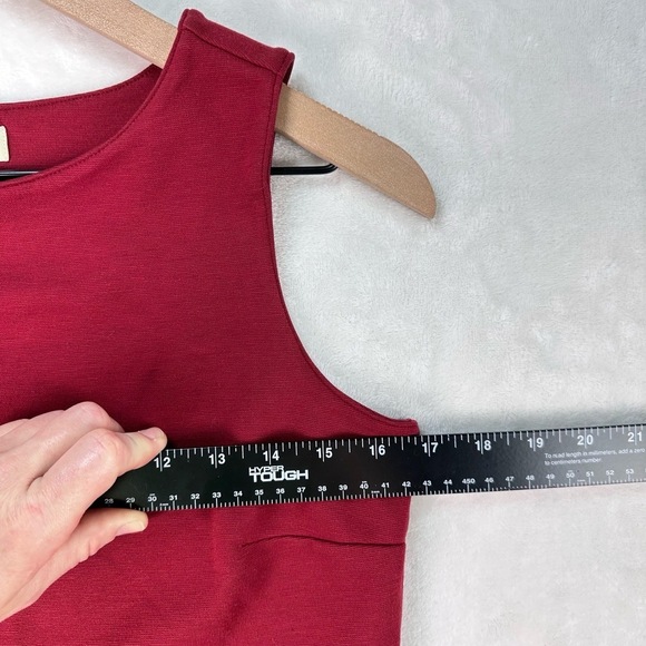 Eddie Bauer Red Sleeveless Crew Neck Stretch Comfort Soft Tank Top Size S Petite - Picture 15 of 15